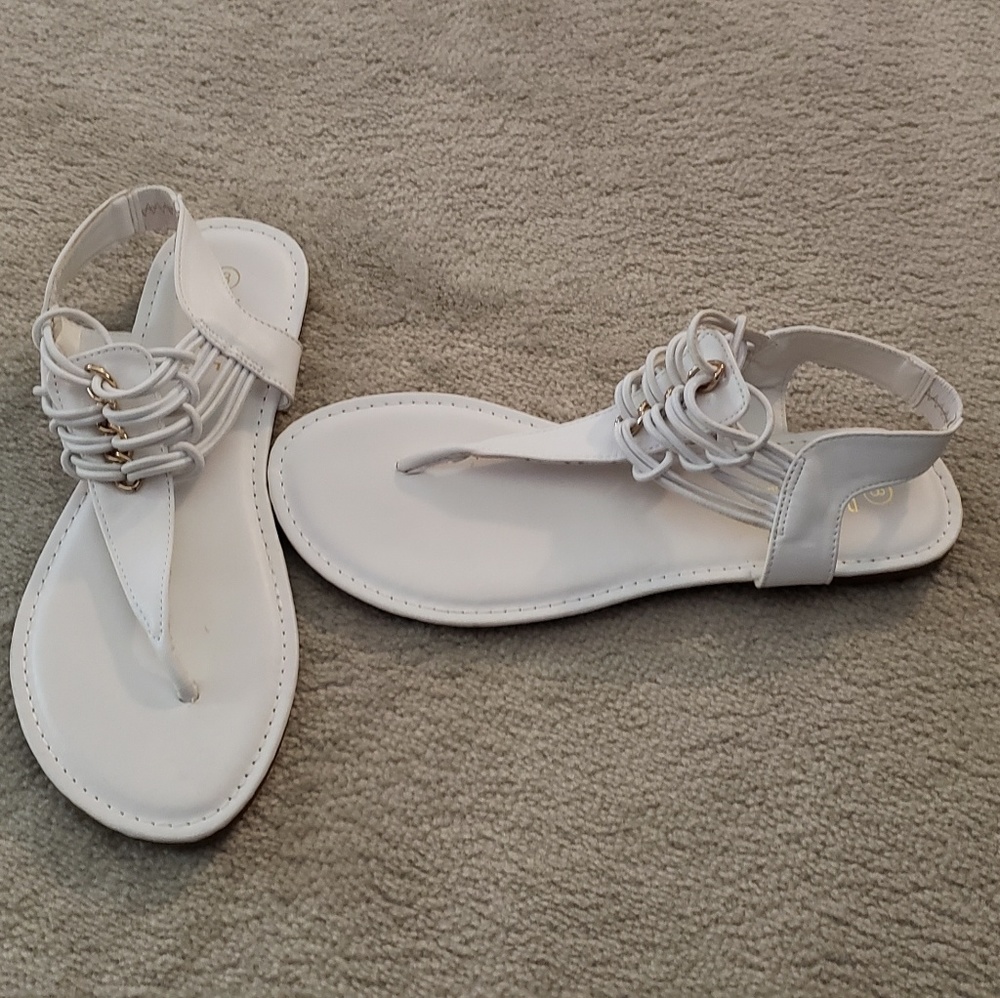 White strap sandals